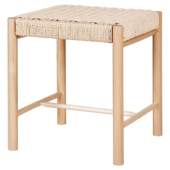 House Nordic Abano Hocker aus Naturgeflecht - Pappelholz