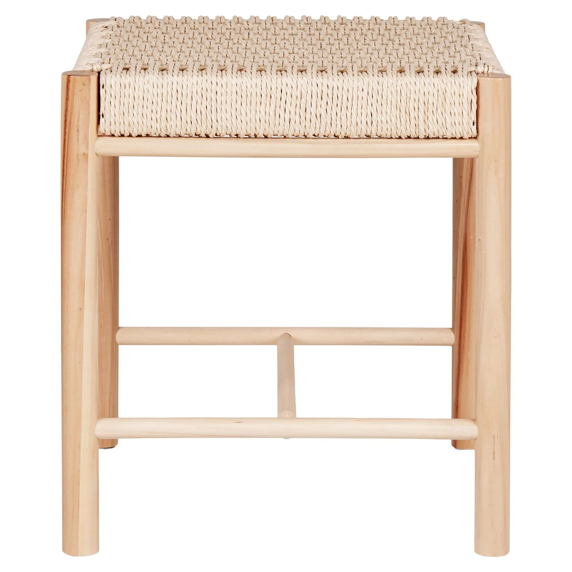 House Nordic Abano Hocker aus Naturgeflecht - Pappelholz