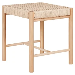 House Nordic Abano Hocker aus Naturgeflecht - Pappelholz