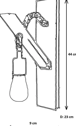Emob Ahşap Wandleuchte | 100 % MASSIVE KIEFER | Walnuss