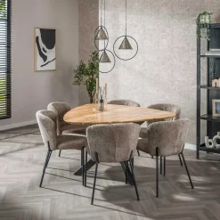 Emob Akazienholz Dreieck Esstisch 135x135cm | Mattlackierung