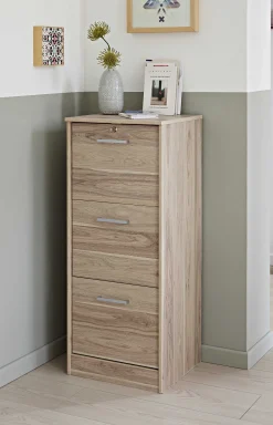 Aktenschrank Ludik mit Verschluss - Eiche