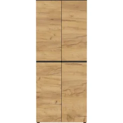 Aktenschrank Miguel mit 2 Türen und 4 Einlegeböden - Anthrazit/Eiche