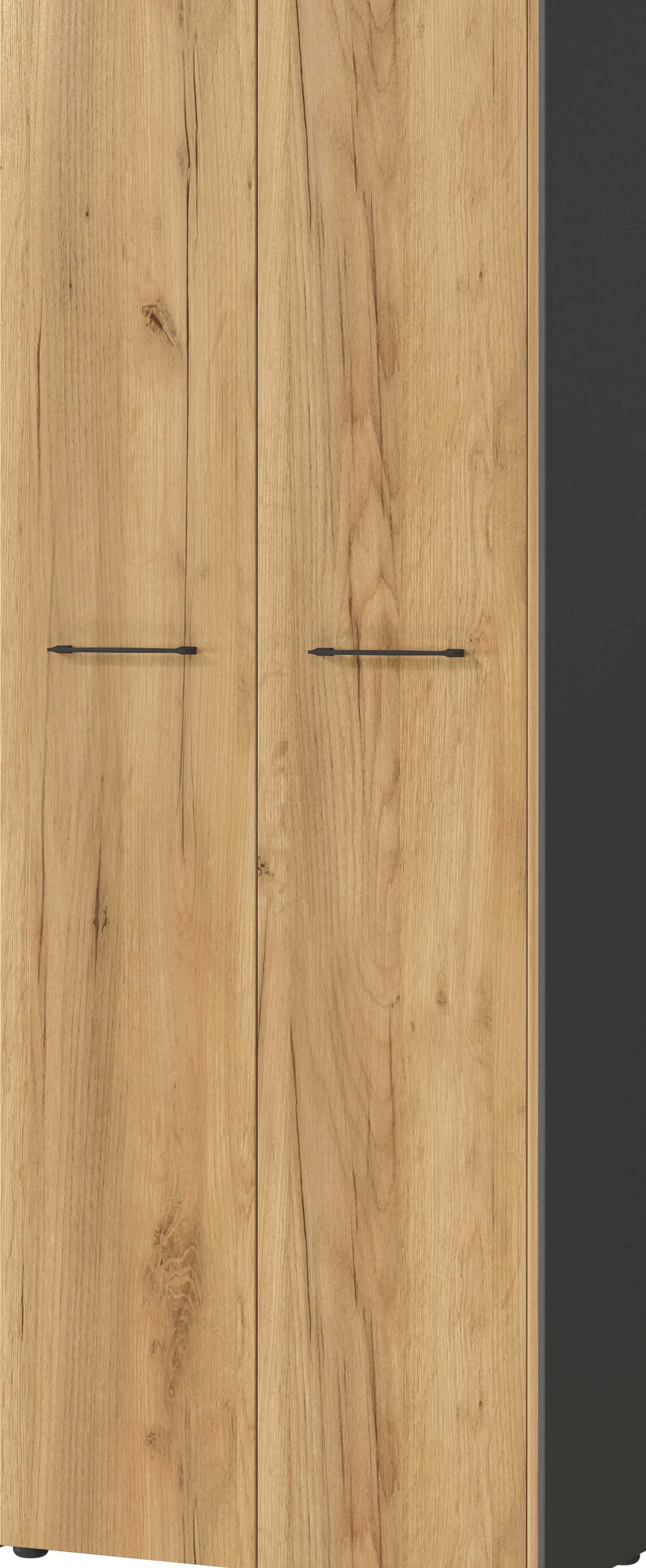 Aktenschrank Robert 196 cm 2 Türen - Anthrazit/Eiche