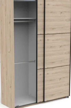 Alhambra Kleiderschrank - 148x60x223,70 cm - Braun/ Spanplatte