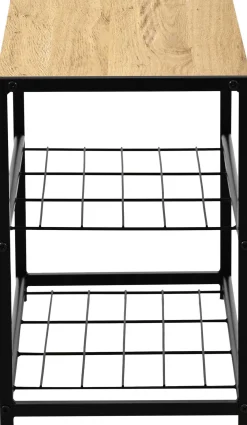 Alizee Schuhbank - 63x30x43cm - Eiche Dekor/schwarz