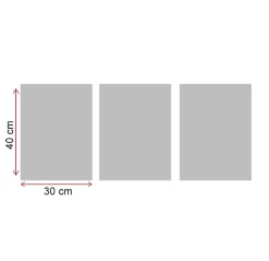 Emob Alkmene Dekoratives MDF-Gemälde (3-teilig) | 100 % MDF | 94 x 40 cm