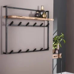 AllistairWandgarderobe - Akazie/Metall