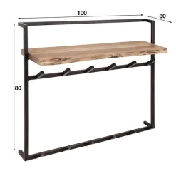 AllistairWandgarderobe - Akazie/Metall