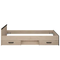 AlmaKinderzimmer : Bett 90x200cm, Nachttisch, Schreibtisch - Eiche Dekor