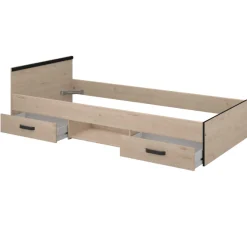 AlmaKinderzimmer : Bett 90x200cm, Nachttisch, Schreibtisch - Eiche Dekor