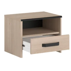 AlmaKinderzimmer : Bett 90x200cm, Nachttisch, Schreibtisch - Eiche Dekor
