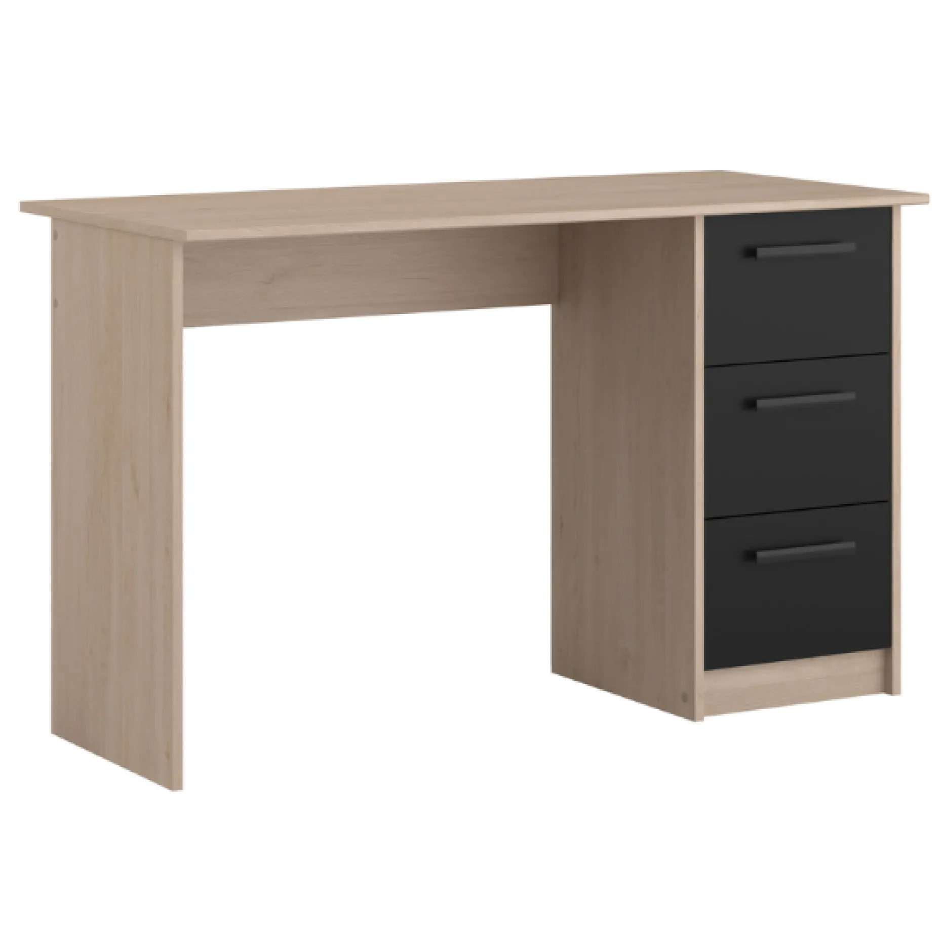 AlmaKinderzimmer : Bett 90x200cm, Nachttisch, Schreibtisch - Eiche Dekor