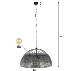 Emob Amory Hängeleuchte für 1 Lichtquelle-/braun