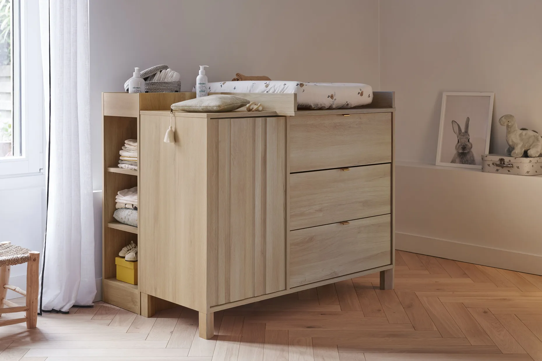 Anbautisch Calypso | 78 x 86 x 94 cm | Beech Oak Design