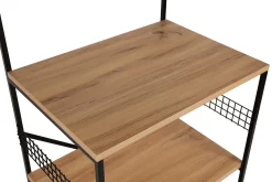 Anemon Mehrzweckschrank | 100 % MELAMIN | Schwarz, Kiefer