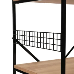 Anemon Mehrzweckschrank | 100 % MELAMIN | Schwarz, Kiefer