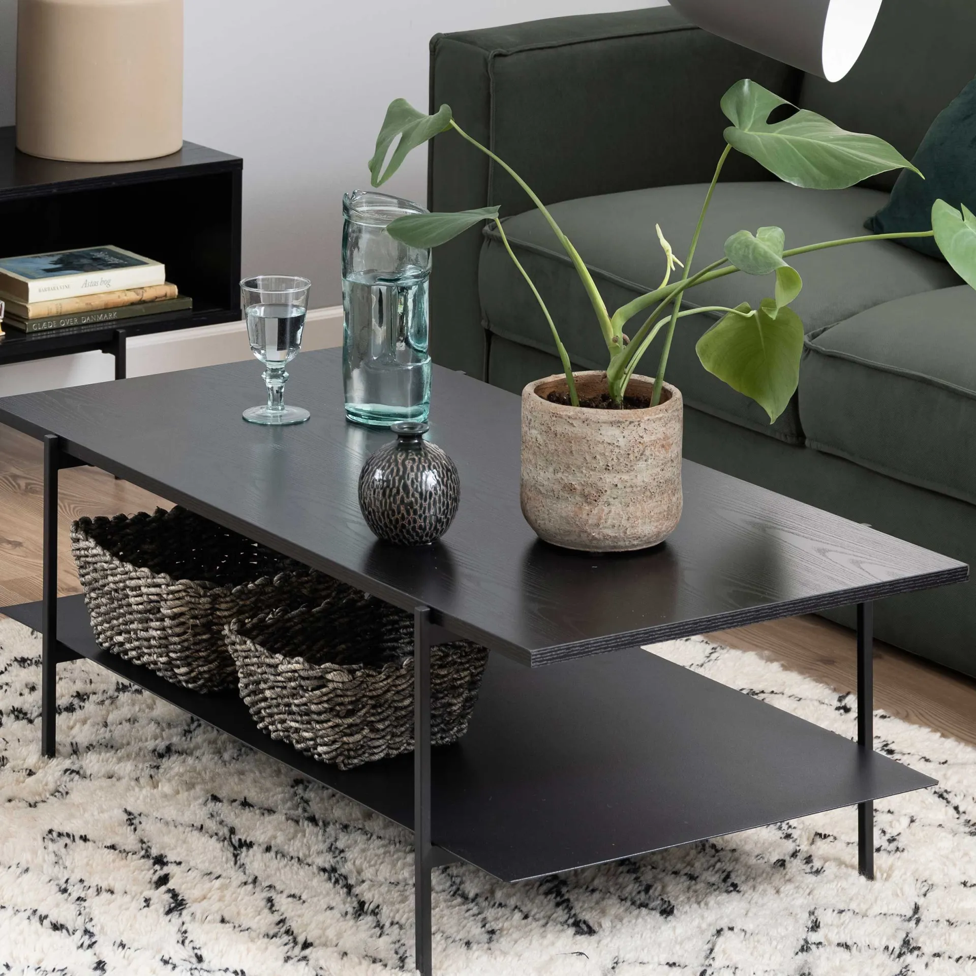 Emob Angus Rechteckiger Couchtisch - Esche Melamin | 115x60x40cm