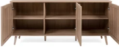 Anrichte Bilal 150cm 3 Türen - Eiche/rafia