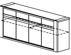 Anrichte Marceau | 220 x 48 x 88 cm | Helvezia Oak Design