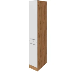 Apothekerschrank Sorrella 30cm 2 Schubladen - weiß/Eiche