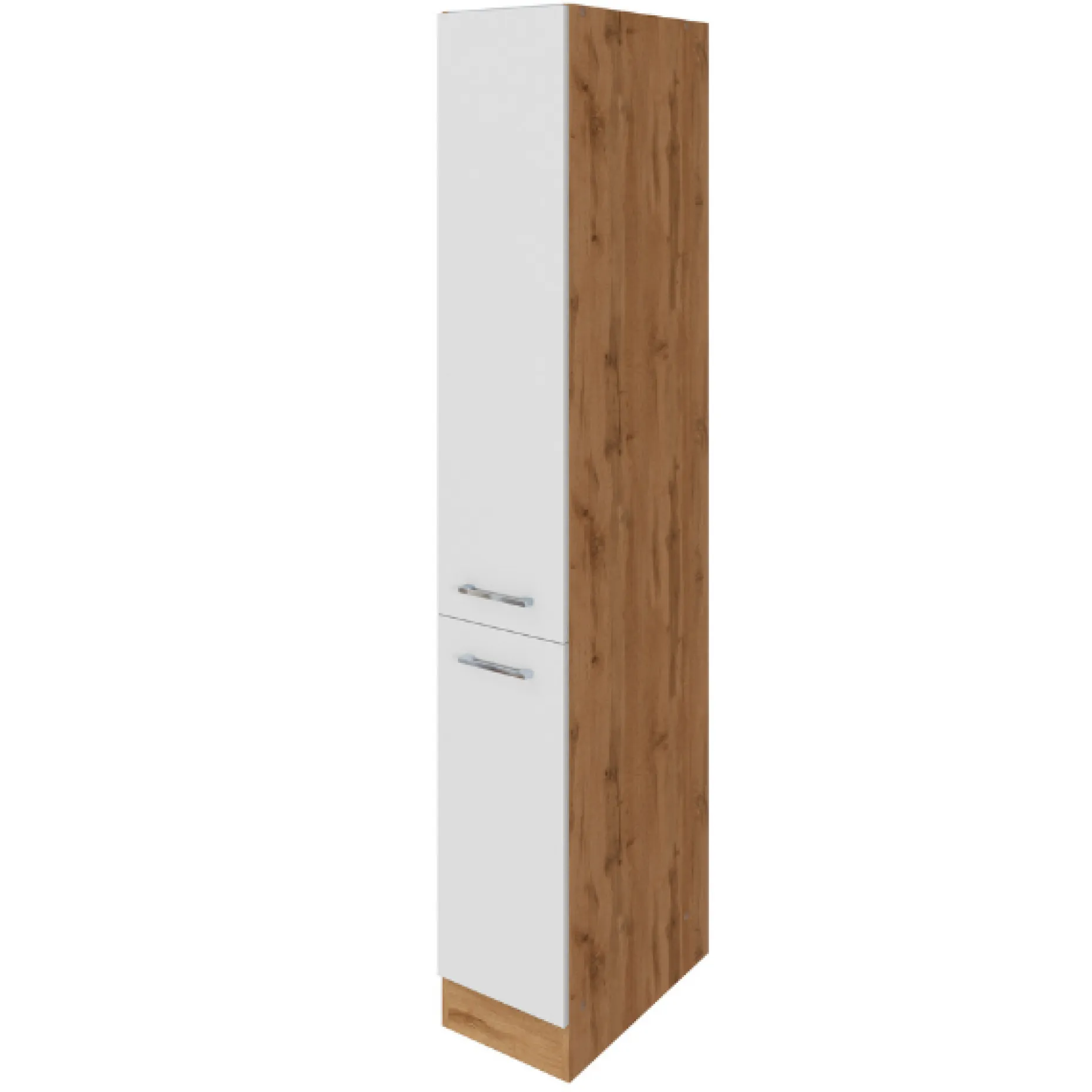 Apothekerschrank Sorrella 30cm 2 Schubladen - weiß/Eiche