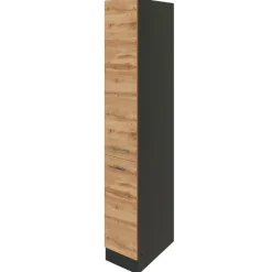 Apothekerschrank Sorrella 30cm 2 Schubladen - Eiche/Graphit