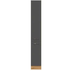 Apotheker Sorrella 30cm 2 Schubladen - Anthrazit/Eiche