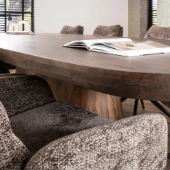 Emob Arcadia Oval Esstisch 300cm - Massiv Akazie Drift