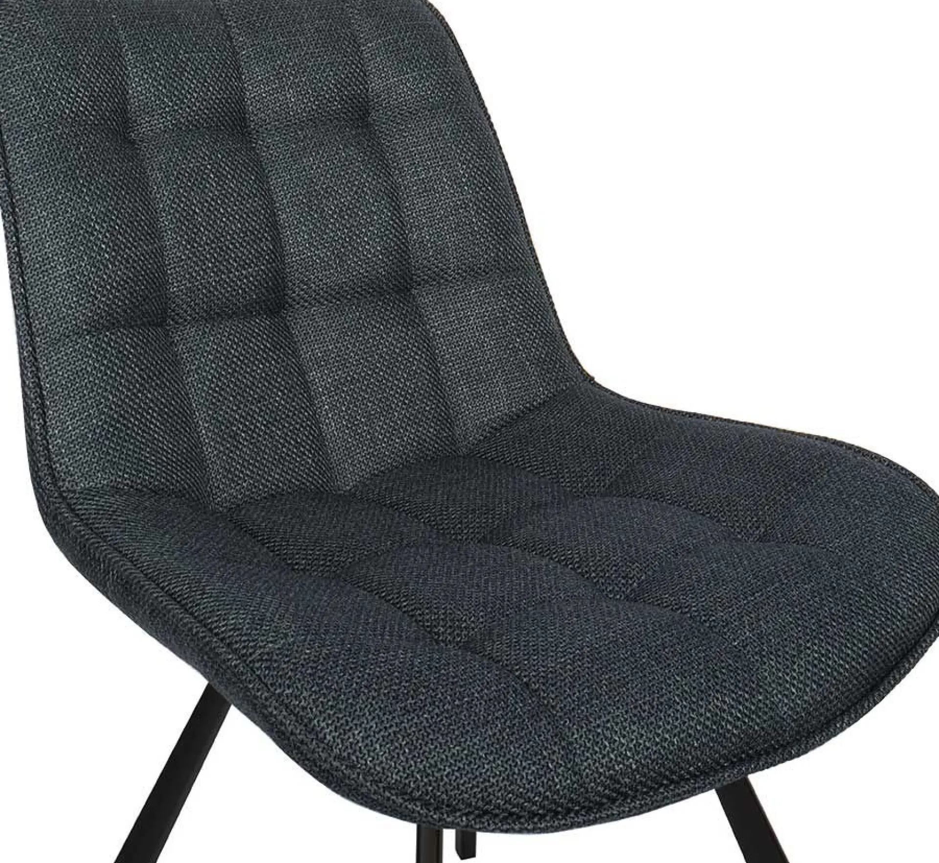 Rousseau Ariba Dunkeler Stoffstuhl mit Metallfüßen | 80 x 51 x 61 cm