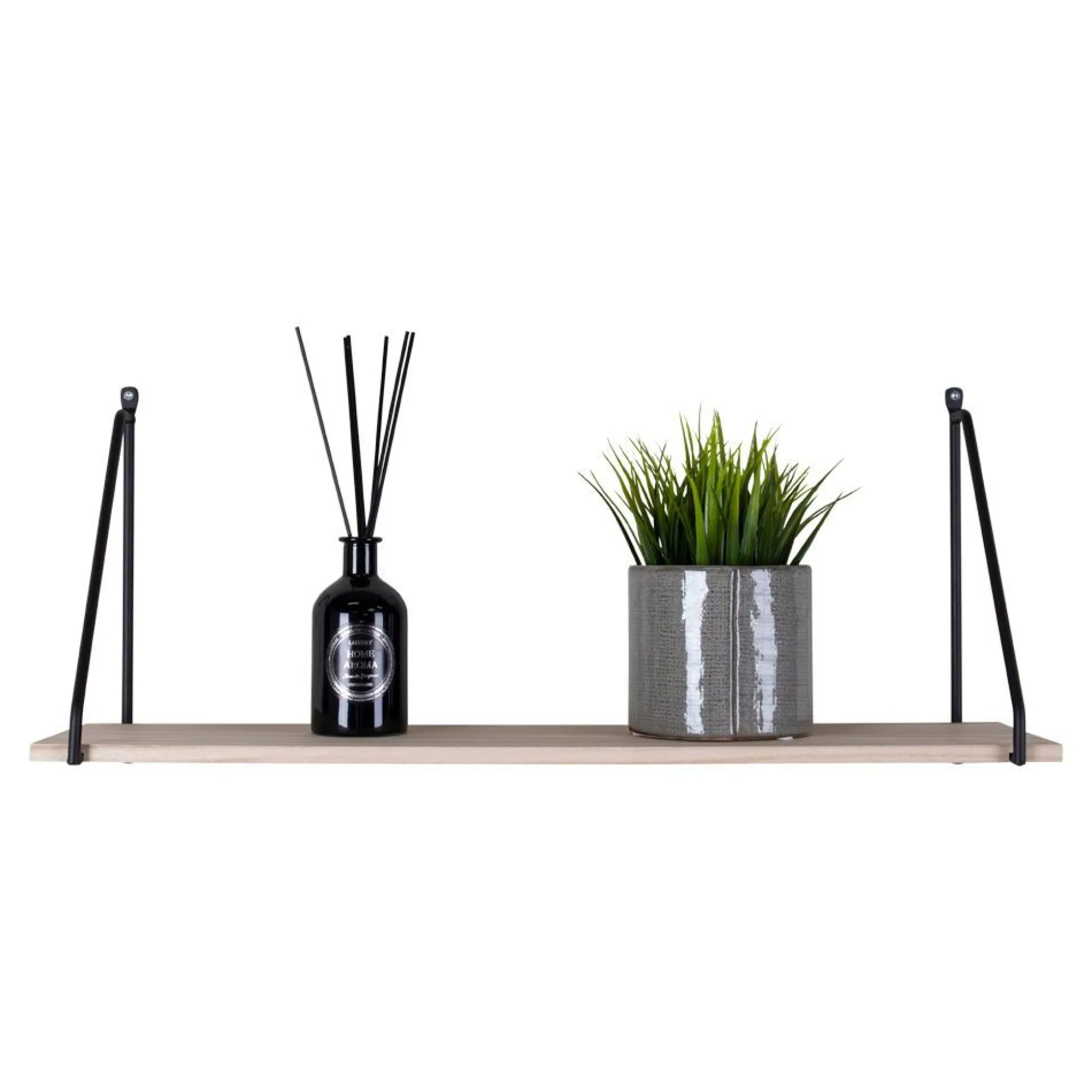 Arnhem Regal - Schwarz/Natur | Regal aus Stahl und Holz