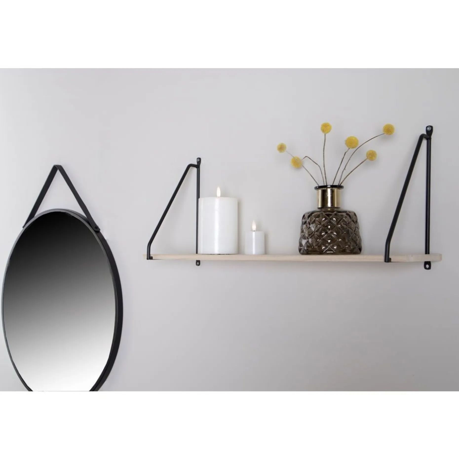 Arnhem Regal - Schwarz/Natur | Regal aus Stahl und Holz
