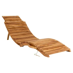 House Nordic Arrieta Sonnenliege aus Teakholz Natur