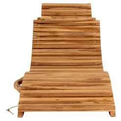 House Nordic Arrieta Sonnenliege aus Teakholz Natur