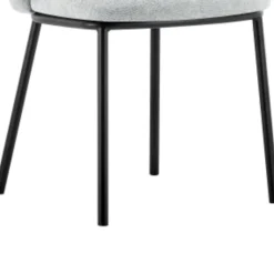 Rousseau Arthur" Stuhl aus hellem Stoff | Metallbeine | 76x52x54cm