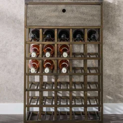 Artisan Ferro Weinschrank mit Schublade in Antique Bronze