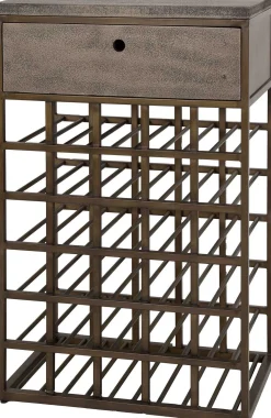 Artisan Ferro Weinschrank mit Schublade in Antique Bronze