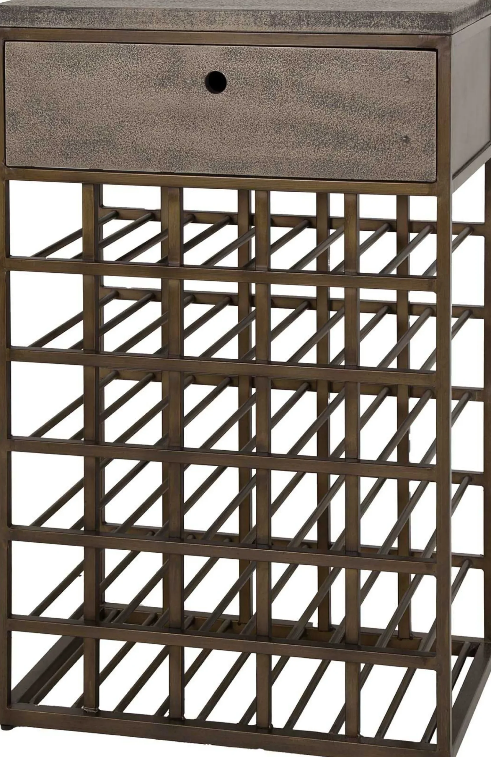 Artisan Ferro Weinschrank mit Schublade in Antique Bronze