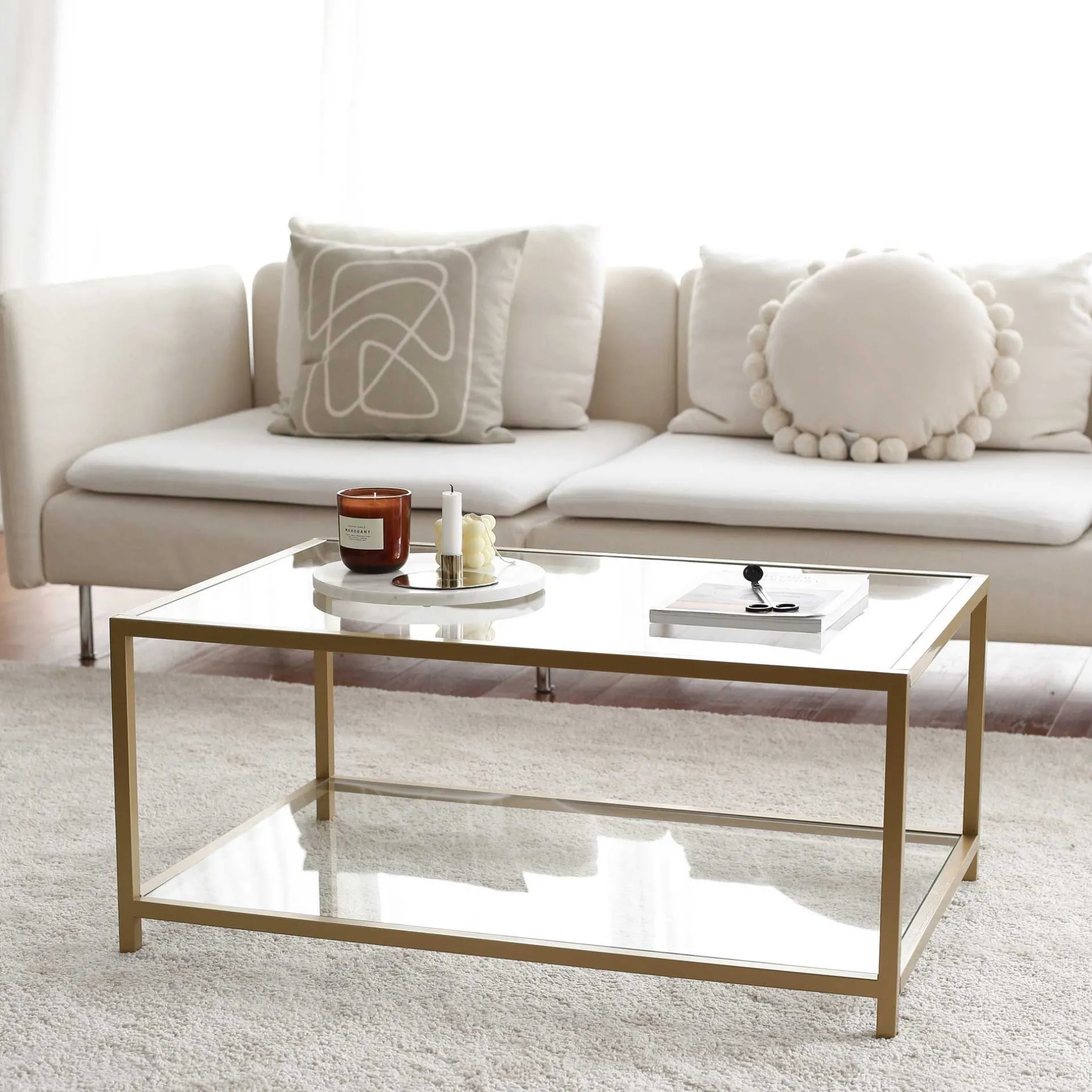 Emob Astro Couchtisch | METALLRAHMEN | Gold