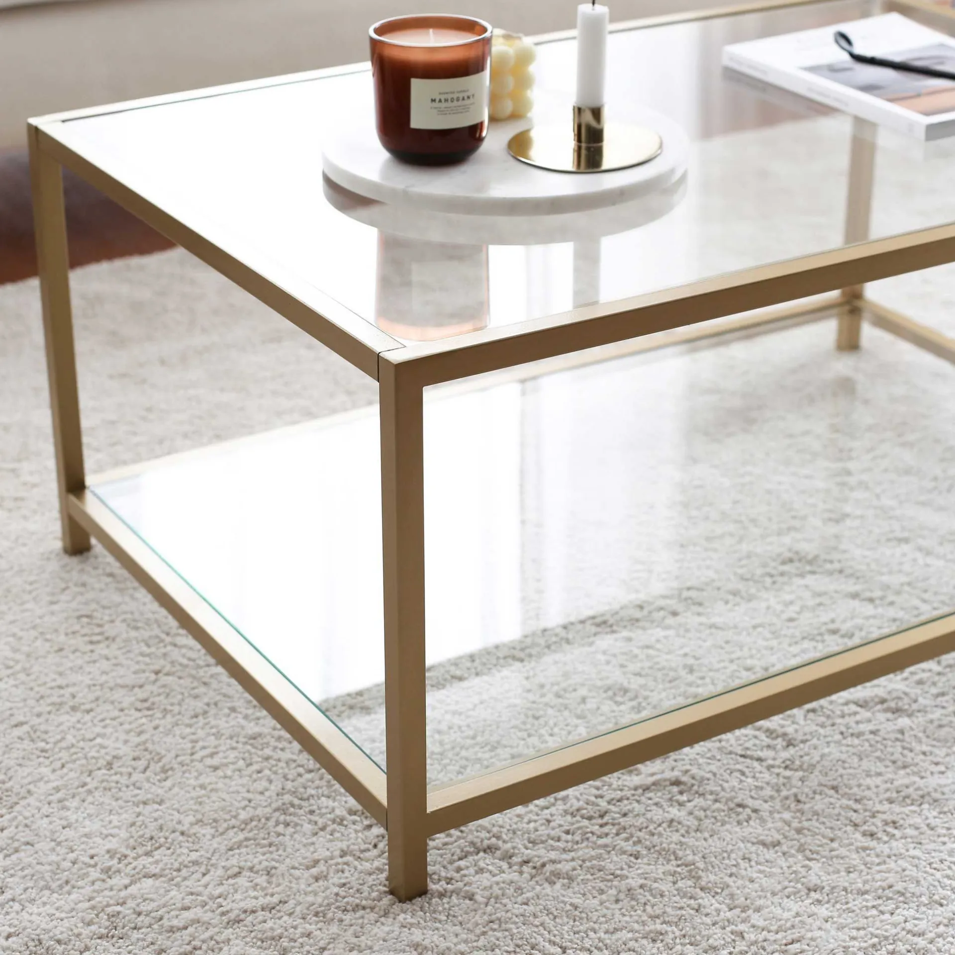 Emob Astro Couchtisch | METALLRAHMEN | Gold