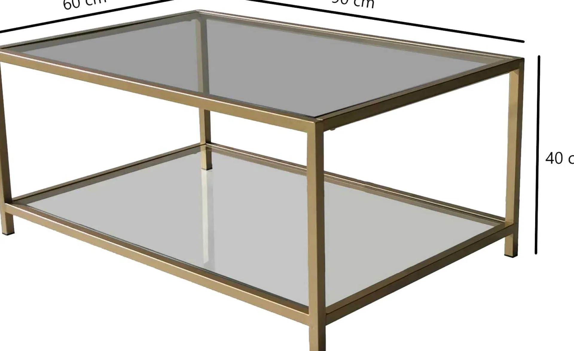 Emob Astro Couchtisch | METALLRAHMEN | Gold