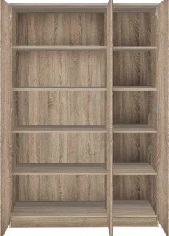 Aufbewahrungsschrank Ray 120cm mit 3 Türen und 4 Einlegeböden - Sonoma Eiche