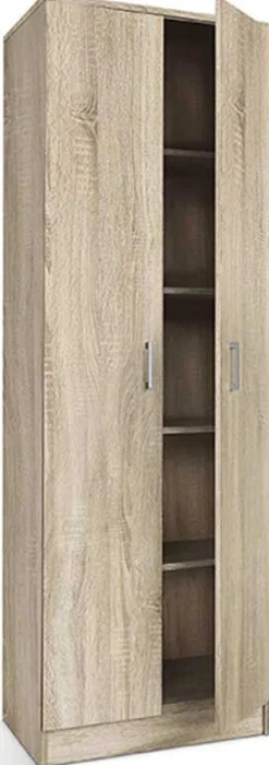 Aufbewahrungsschrank Ray 60cm mit 2 Türen und 4 Einlegeböden - Sonoma Eiche