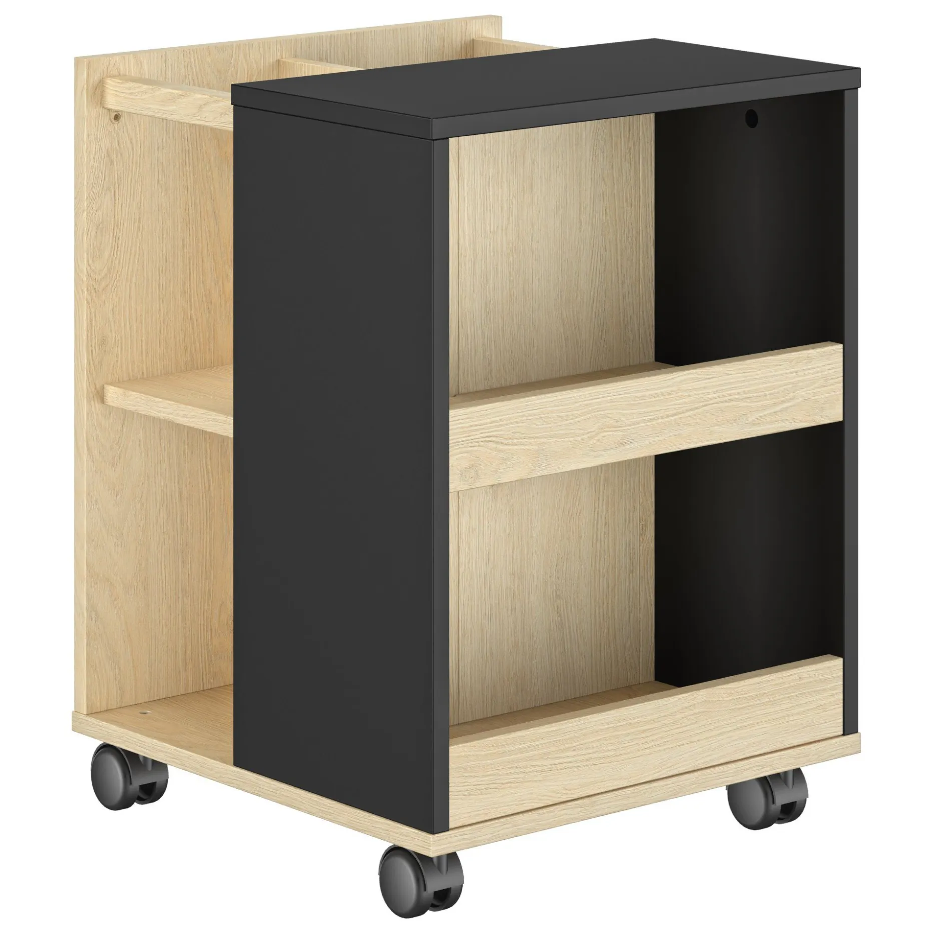 Aufbewahrungswagen Duplex | 45 x 45 x 60 cm | Châtaignier-design