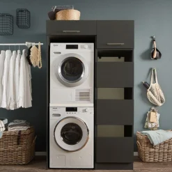 Aufsatzschrank für Waschmaschinenschränke Laundreezy | 50 x 68 x 38 cm | Anthrazit