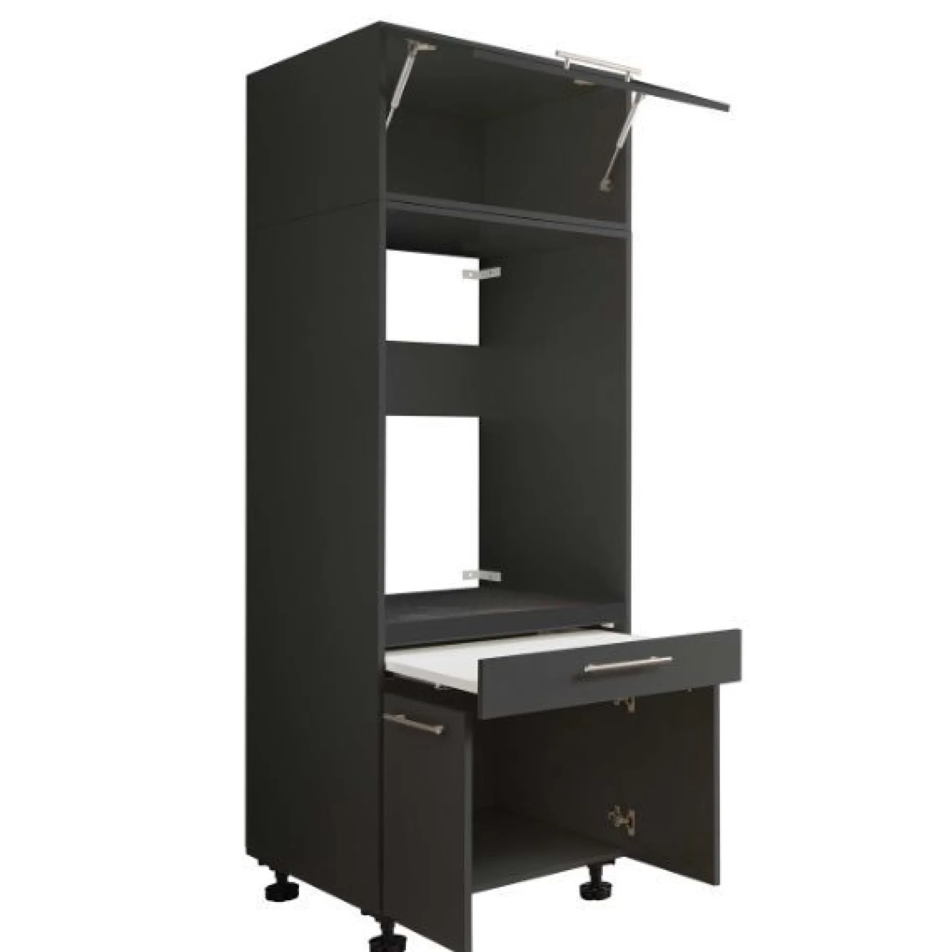 Aufsatzschrank für Waschmaschine Laundreezy | 68 x 68 x 38 cm | Schwarz