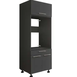 Aufsatzschrank für Waschmaschine Laundreezy | 68 x 68 x 38 cm | Schwarz