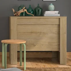 Gautier - Diagone Ausziehbare Konsole Di María | 58 x 90 x 77 cm | Eiche Silva Design