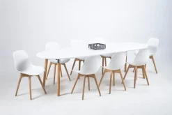 Emob Ausziehbarer Esstisch Benjamin 170/270x100cm - / Eiche