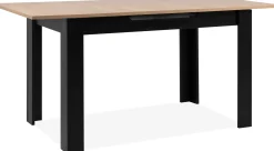 Finori Ausziehbarer Esstisch Birma - 125/165x80x75cm - Artisan Eiche/schwarz